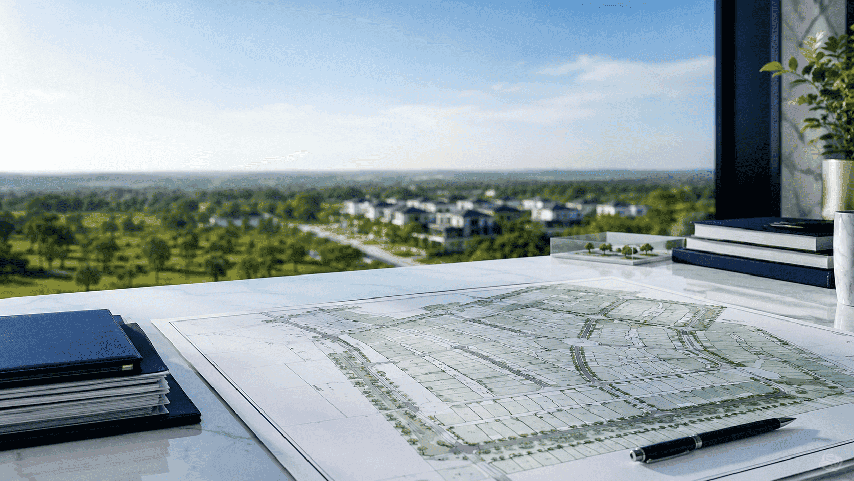 Premium estate planning visual representing Fosh Estate land ownership